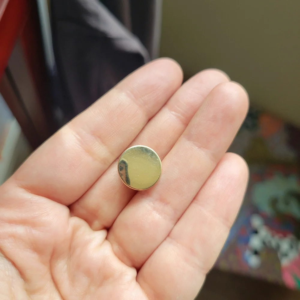 Vintage Swank Black Button Stud
